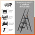 Bathla Boost Rhino 3 - Step Foldable Steel Ladder For Home (Black + Black)